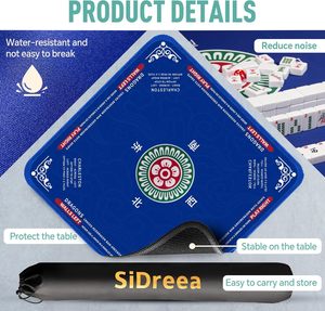 Tapete Antideslizante para Mesa de Mahjong de 31.5 x 31.5 Pulgadas, Reducción de Ruido para Juegos de Póker, Cartas, Fichas y Dominó, para Uso en Mesas de Juego - Product Image 5