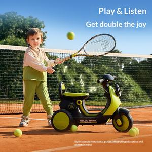 Moto électrique pour enfants, <span class=keywords><strong>tricycle</strong></span> jouet télécommandé en plastique, pour bébés de <span class=keywords><strong>1</strong></span> à 6 ans, avec musique et éclairage, cadeau de Nouvel <span class=keywords><strong>An</strong></span> pour garçons - Product Image 3