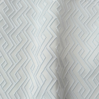 Tissu jacquard brodé floral miniature blanc et noir, matière spéciale Nais, 100 % polyester, léger, 150 g/m², pour mariage.