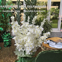 Bunga Delphinium Buatan Tangan dari Sutra Modern Besar 120cm Biru Grosir Pabrik Pernikahan Hari Valentine Paskah Wisuda
