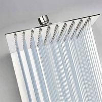 Pomme de douche carrée ultra-fine de 10 pouces en acier inoxydable 304, haute pression, économie d'eau, réglable, moderne, pour toilettes et cuisine