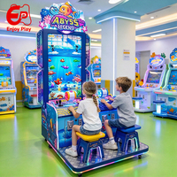 Mesin Game Arcade Memancing Laut Dalam 2 Pemain, Dioperasikan dengan Koin, Simulator Penukaran Tiket untuk Anak-Anak, Grosir Mall, OEM