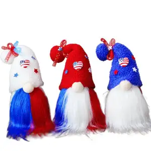 Râu dài 3 màu Mũ đồ trang trí nhà cửa hàng đạo cụ ảnh trang trí tiệc Búp bê vô danh ngày lễ độc lập Quà Tặng