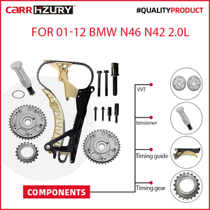 Kit de cadena de distribución Carrhzury engranaje de árbol de levas para 01-12 <span class=keywords><strong>BMW</strong></span> 316 <span class=keywords><strong>318</strong></span> 320 520 X1 X3 N46 N42 2.0L Dynamic Hatchback 2 puertas 11348649768 - Product Image 2