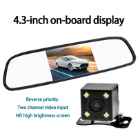Vue arrière LCD écran d'affichage miroir moniteur voiture recul Parking caméra de recul Kit miroir