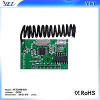 Module récepteur RF superhétérodyne ASK universel pour ouvre-porte avec antenne de décodage pour système d'alarme de sécurité PCB YET205B-630