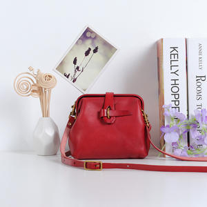 กระเป๋าใส่เอกสารขนาดเล็กทำจากหนังสีล้วนสไตล์ยุโรปทำด้วยมือชั้นหนึ่งสไตล์วินเทจ - Product Image 5