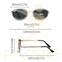 Lunettes de soleil de marque de haute qualité avec protection UV pour l'extérieur, verres en verre, monture en métal, unisexes, avec logo, vente en gros
