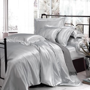 Fogli di Biancheria Da Letto di Seta di lusso 4 Pcs 22 MILLIMETRI Di Seta <span class=keywords><strong>Set</strong></span> di Biancheria Da Letto 100% 6A Seta Di Gelso California King Size - Product Image 1