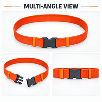 Ceinture de sauvetage pour pompier orange avec sangle en polyester monobloc et boucle à dégagement rapide en nylon 66