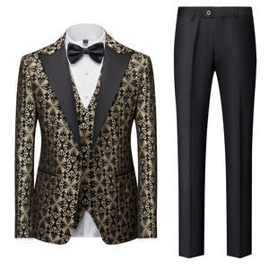 Setelan pria 5XL, setelan pria mewah, motif <span class=keywords><strong>Prom</strong></span>, pernikahan, Blazer Homme, <span class=keywords><strong>3</strong></span> potong, LOGO kustom - Product Image 6