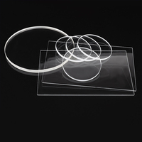Ventana de Vidrio de Cuarzo de Sílice Fundida JGS2/JGS3 de Alta Transmitancia (220-2500nm) Personalizada de Fábrica, Corte Circular