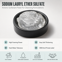 Sodium Lauryl Ether Sulfate SLES en pâte, tensioactif anionique, détergent pour shampoing, fournisseur en gros OEM ODM