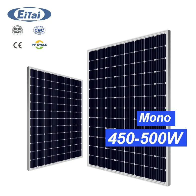 EITAI CEC Giấy Chứng Nhận Jinko Duy Nhất 500W Năng Lượng Mặt Trời Bảng Điều Khiển 400W 450W 500W Mono Panel Năng Lượng Mặt Trời Với Giá Tốt