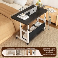 Bureau d'ordinateur portable réglable en hauteur pour lit, idéal pour étudiants paresseux en dortoir, table basse de chevet simple