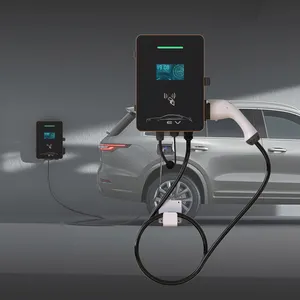 KAYAL-estación de carga para vehículos eléctricos, cargador público ev de 7kw, 14kw, 22kw y 44kw, enchufe único o doble CA, coste de estaciones de carga para vehículos eléctricos