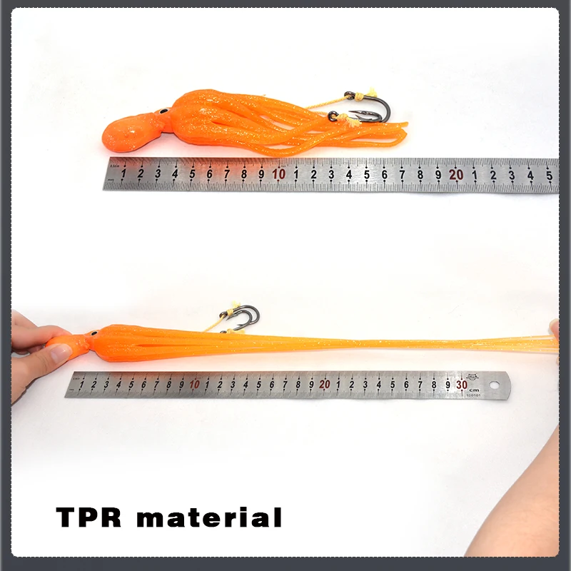 Experimente la emoción de la pesca con nuestro minúsculos de pulpo de material TPR duradero