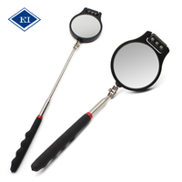 Miroir d'inspection télescopique à 3 LED, miroir circulaire pivotant rond de 80 mm, extensible de 30 à 89 cm, outil de réparation automobile