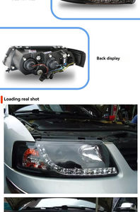 Fari a LED con Striscia LED Aggiornati per <span class=keywords><strong>Volkswagen</strong></span> <span class=keywords><strong>Passat</strong></span> <span class=keywords><strong>B5</strong></span> 1999-2007, Fari Proiettori con Effetto Lacrima - Product Image 3