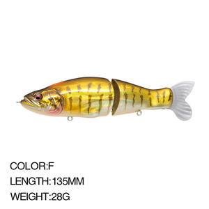 Meilleurs leurres de pêche 135mm 28g articulés Minnow Wobblers ABS ralentissant naufrage appâts de natation <span class=keywords><strong>pour</strong></span> brochet et bar dur appâts de <span class=keywords><strong>truite</strong></span> bionique - Product Image 6