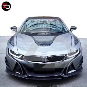 Factory Outlet 2014-2019 ZD Kit Bodi Serat Karbon Desain untuk BMW I8 I12 I15 dengan Rok Samping Bibir Depan Diffuser Spoiler Carnards