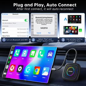 กล่องมัลติมีเดีย Android CarPlay AI แบบไร้สาย รองรับ Android Auto, YouTube, TikTok, <span class=keywords><strong>Spotify</strong></span>, 4G SIM, การ์ด TF, GPS, แบบเสียบแล้วใช้งานได้ทันที - Product Image 4