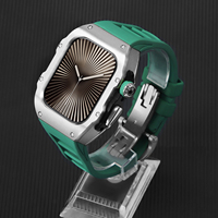 Boîtier de montre en acier inoxydable de style le plus récent avec plusieurs options de couleurs, bracelet en fluororubber pour IWatch Series 10 42 46 49 mm