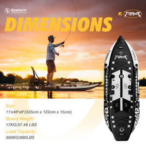 Tabla de Paddle Surf Inflable Spatium de 122 cm con Diseño Ancho y Refuerzo Inferior para Mayor Estabilidad en la Pesca Marina - Product Image 2
