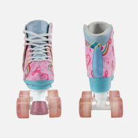 Patins à roulettes en ligne pour enfants, 4 roues réglables, noir/rose, PVC de haute qualité, avec roulements ABEC-5, certifiés EN13843