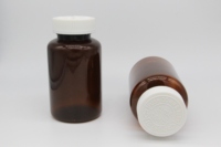 Flacon de médicaments en PET pour animaux de compagnie, couleur personnalisée, protection contre la lumière, supplément de santé, impression sérigraphique, bouchon à vis BrotherPack