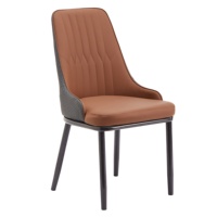 Chaise de salle à manger confortable avec dossier rembourré en éponge haute densité pour salon, restaurant, hôtel, bar, maison