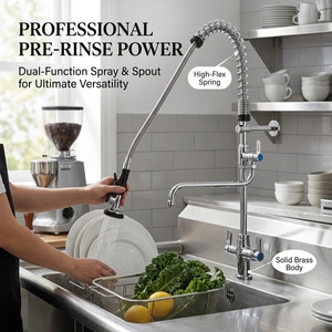 ก๊อกน้ำห้องครัวแบบดึงลงได้พร้อมสายฉีดพ่น ติดตั้งบนเคาน์เตอร์ - Product Image 5