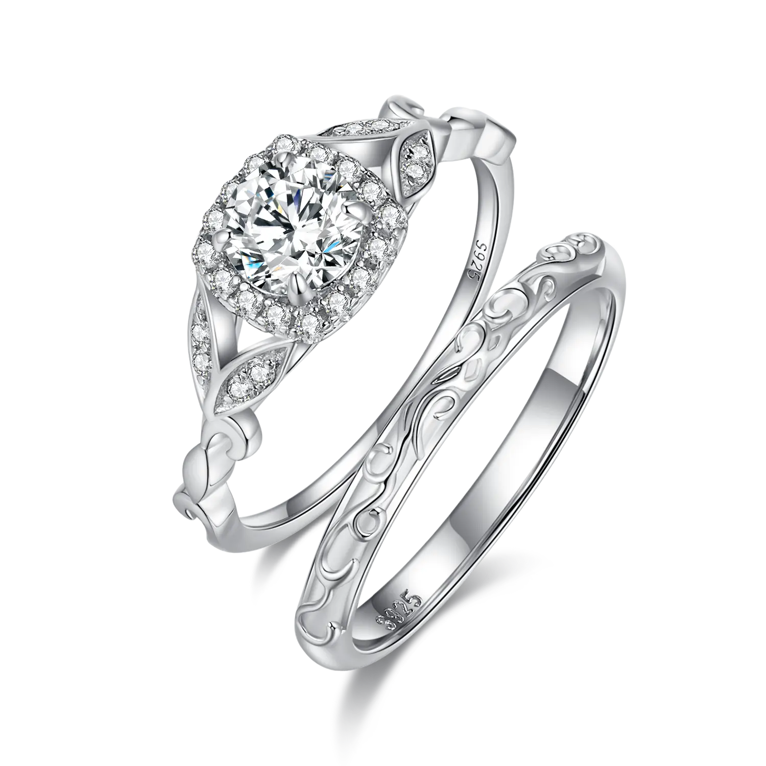 SGARIT Schneller Versand Mode Hochzeit Verlobung Schmuck Ringe 925 Sterling Silber VVS D Moissan ite Diamantring für Paare