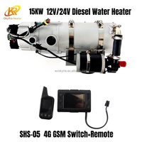 Chauffe-eau stationnaire OkyRie WH-15A 15KWSHS-05 12V/24V avec contrôle par application 4G et télécommande RF 800m, préchauffeur de moteur diesel pour camions, camping-cars et flottes