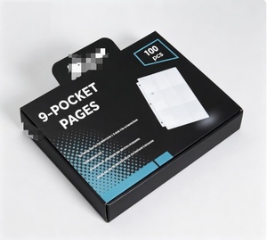Pages de classeur transparentes populaires à 3 anneaux et 9 pochettes pour cartes à collectionner TCG et protège-cartes - Product Image 6