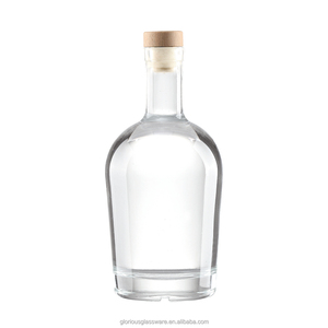 Botella de licor vacía de 50 ml, de vidrio <span class=keywords><strong>azul</strong></span> antiguo, forma ovalada, para vino, vodka, whisky, brandy, ginebra, ron, <span class=keywords><strong>tequila</strong></span>, con corcho. - Product Image 4