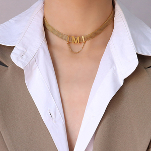 Regalo per la festa della mamma bella collana girocollo a catena con perle barocche 18K placcato oro a maglie larghe per ragazza donna - Product Image 4