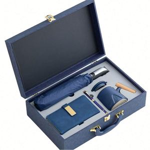Coffret Cadeau d'Entreprise de Luxe avec Logo : Tasse Isotherme, Carnet et Articles Promotionnels de Haute Qualité pour le Bureau - Product Image 1