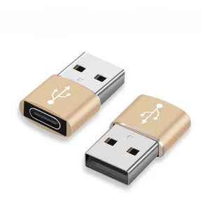 铝制外壳USB C母到USB A公USB 2.0 C适配器