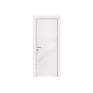 Puerta de Dormitorio Sofy de Madera Clara, Diseño Creativo Circular con Textura Curva, Decoración Sencilla para el Hogar, Aislamiento Acústico, Apertura Plana - Product Image 5