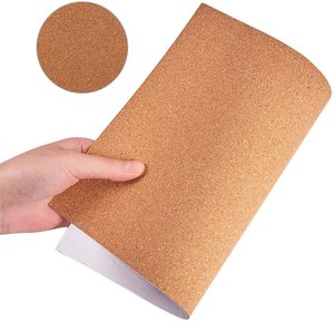 Paquete de 8 hojas de respaldo de <span class=keywords><strong>corcho</strong></span> aislante rectangular de 8x12 pulgadas hojas de <span class=keywords><strong>corcho</strong></span> A4 autoadhesivas de 1MM para posavasos decoración de pared fiesta manualidades DIY - Product Image 4