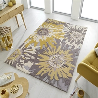 Tapis d'intérieur de luxe fait main en laine/alpaga/acrylique, antidérapant, adapté aux animaux domestiques, avec couleurs personnalisables pour la maison – Vente en gros fabricant