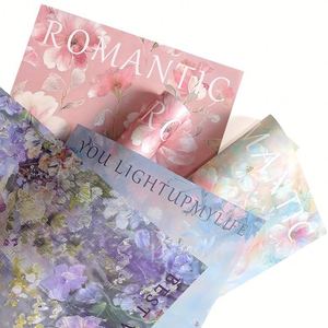 Nouveauté 2024, papier d'emballage floral en papier kraft de style peinture à l'huile sicilienne, 35*50cm/pcs, pour mariage, anniversaire, cadeau, bricolage - Product Image 2