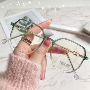 Gafas de Computadora con Marco Cuadrado Grande TR90 Retro de Moda 2025 para Mujer, Gafas Anti Luz Azul para Miopía - Product Image 2