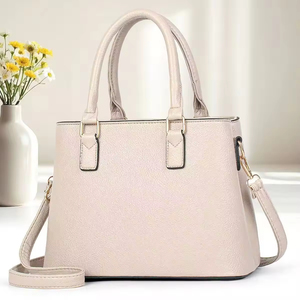 Sac fourre-tout en cuir PU blanc avec bandoulière amovible, fermeture à rabat classique, sac à main pour femme pour un usage quotidien - Product Image 6