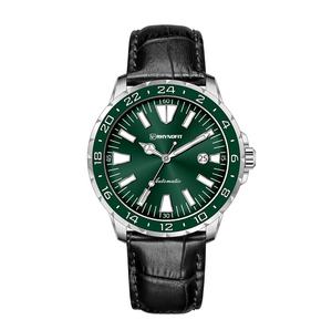 Montre de plongée automatique Miyota 9015, boîtier en acier inoxydable argenté, lunette noire, aiguilles luminescentes bleues, noires et vertes, cadran BGW9&C3, 300m. - Product Image 1