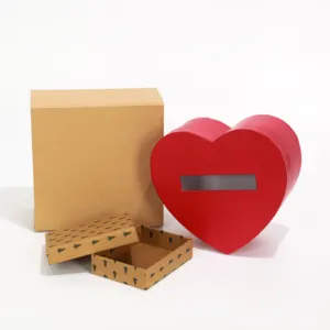 Высококачественная Подгонянная коробка формы сердца подарка упаковывая
