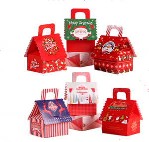 Hộp giấy hình nhà đựng quà kẹo, gấp gọn được, cán bóng, thân thiện với môi trường, dùng một lần, chất liệu giấy bìa cứng, kích thước 12*12*14CM, dùng đựng thực phẩm - Product Image 6