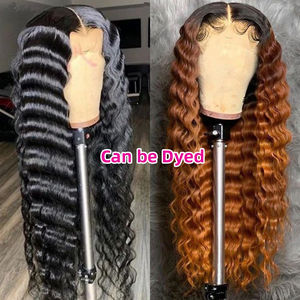 Perruque brésilienne lâche vague profonde bouclée 360 dentelle frontale préplumée avec des cheveux de bébé perruque Remy - Product Image 3