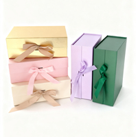 Boîte à perruques de luxe Logo personnalisé Taille Extension de cheveux Carton Emballage magnétique Boîte-cadeau pour perruque avec ruban Fermeture magnétique